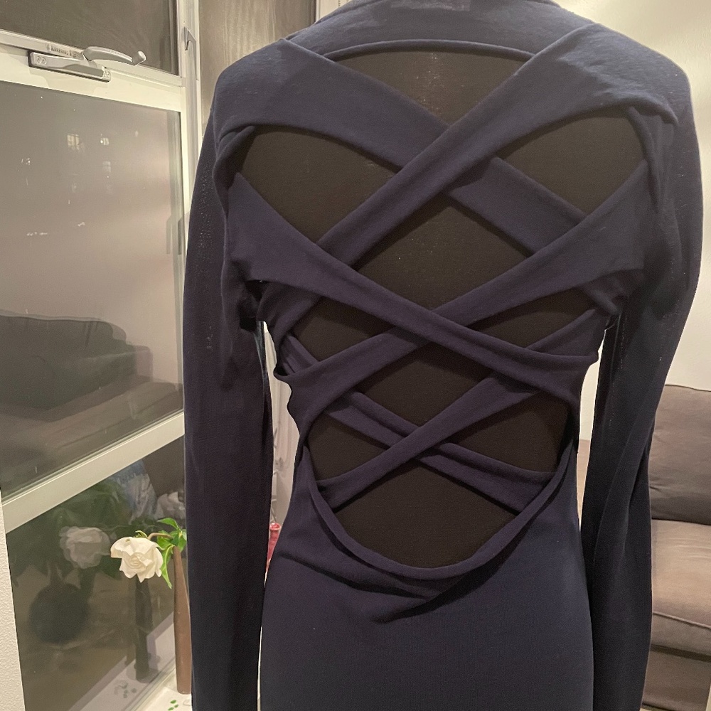 A.L.C Backless Navy Sweater